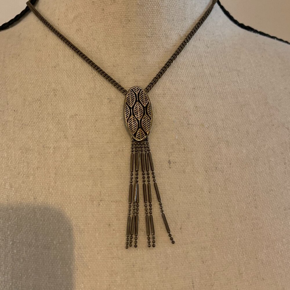 Silver Art Deco Style Necklance